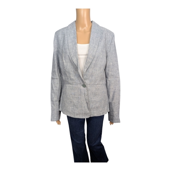 CAbi #215 Beachwalk Linen Blend Blazer 8 - Picture 1 of 9